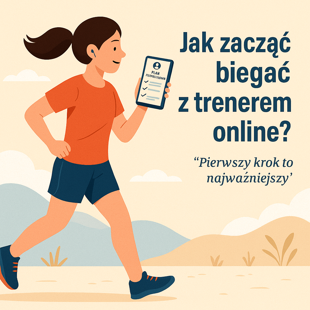 Początkujący biegacz w trakcie treningu