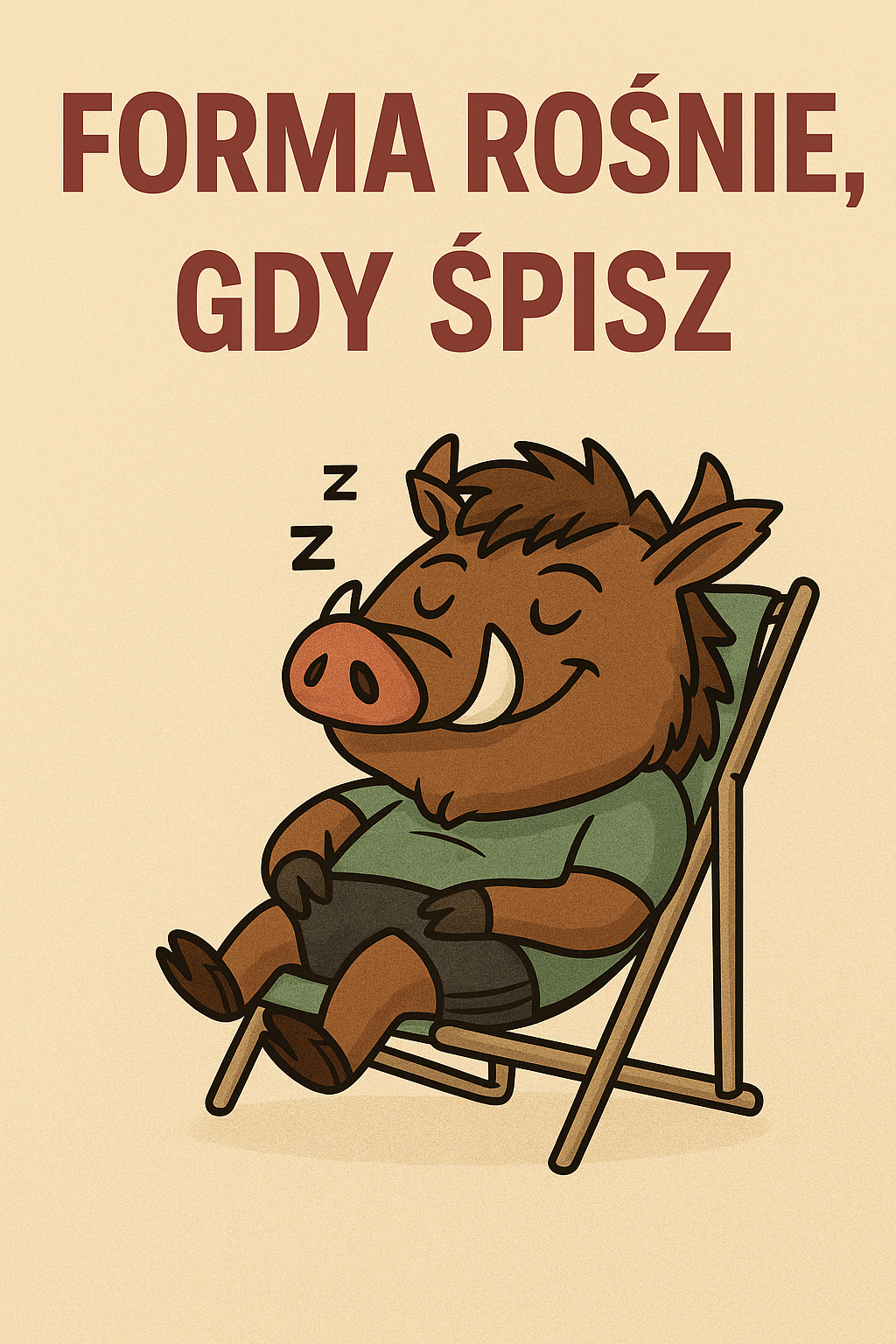 Dzik odpoczywa w dżungli – regeneracja biegacza